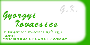 gyorgyi kovacsics business card